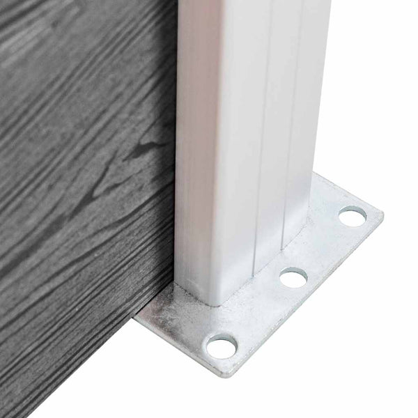 vidaXL WPC Fence Set 3 Squares + 1 Slant 619x186 cm Grey