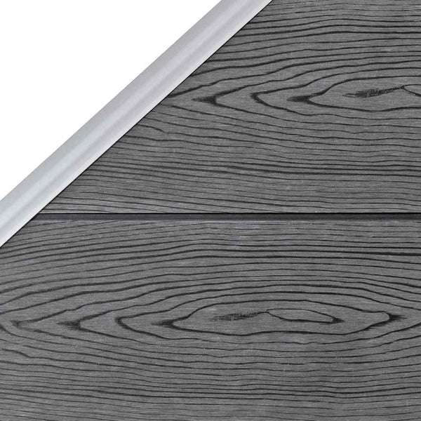 vidaXL WPC Fence Set 3 Squares + 1 Slant 619x186 cm Grey