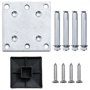 vidaXL WPC Fence Set 10 Squares + 1 Slant 1830x186 cm Gray