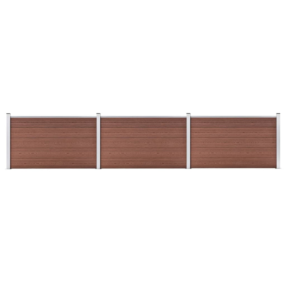 vidaXL WPC Garden Fence 526x106 cm Brown