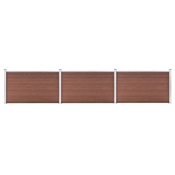 vidaXL WPC Garden Fence 526x106 cm Brown