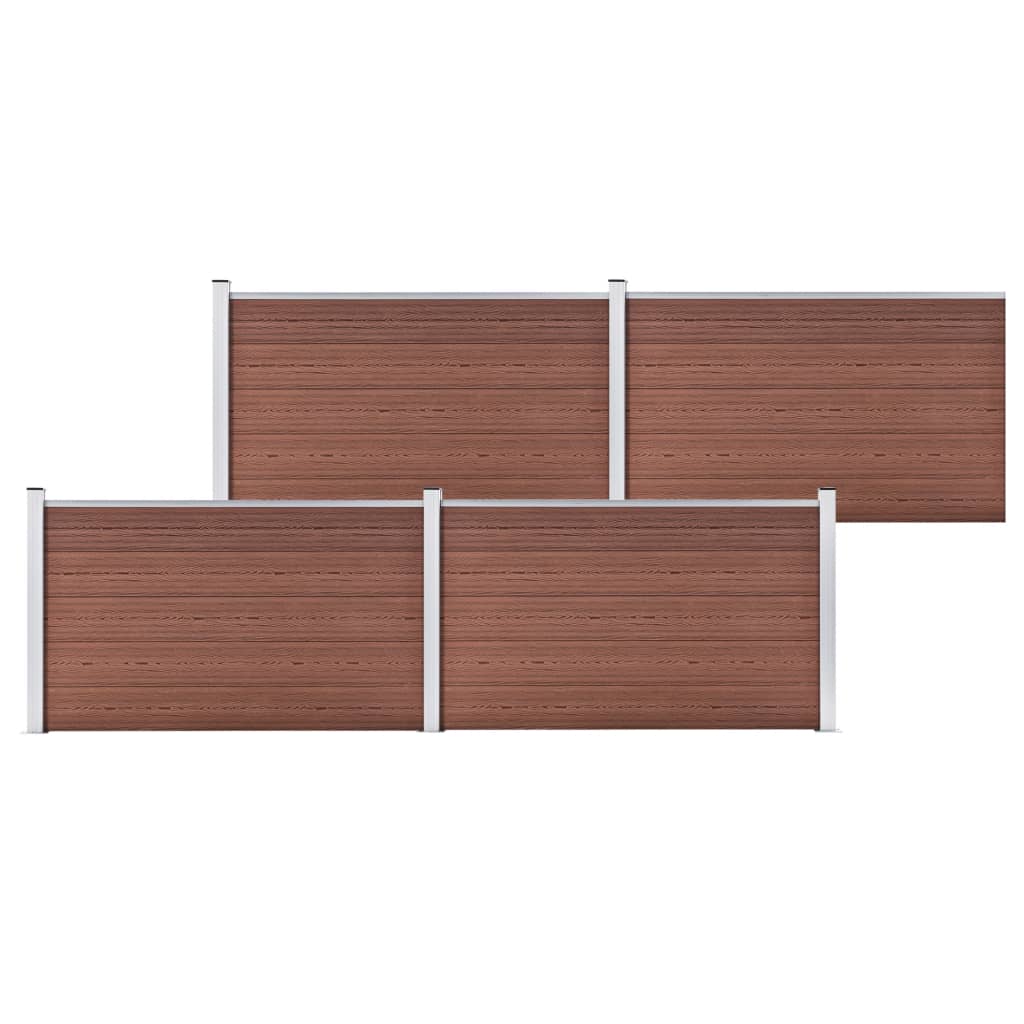 vidaXL WPC Garden Fence 699x106 cm Brown