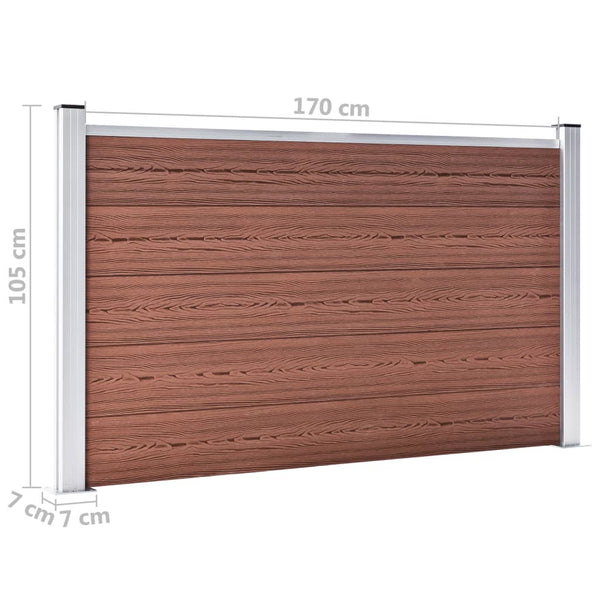 vidaXL WPC Garden Fence 699x106 cm Brown