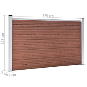 vidaXL Garden Fence WPC 872x106 cm Brown