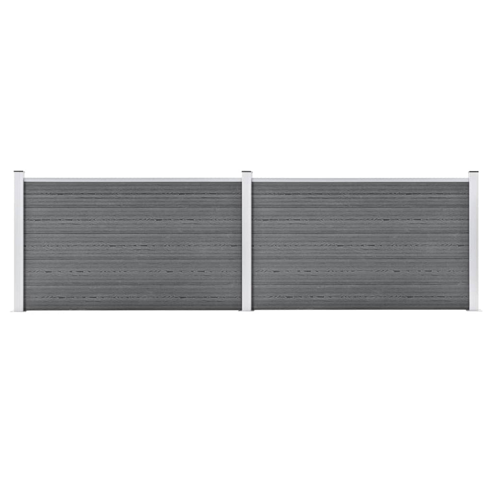 vidaXL Garden Fence WPC 353x106 cm Grey