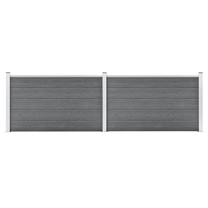 vidaXL Garden Fence WPC 353x106 cm Grey
