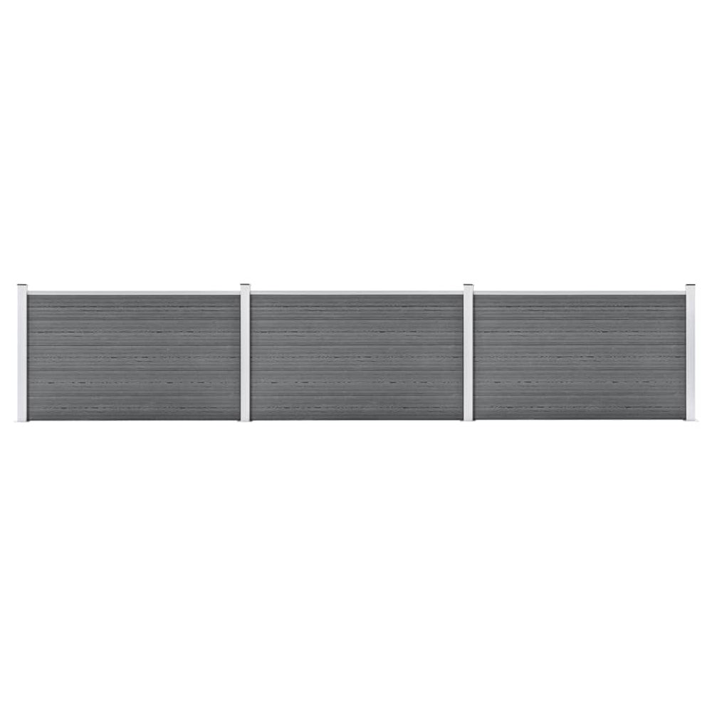 vidaXL WPC Garden Fence 526x106 cm Grey