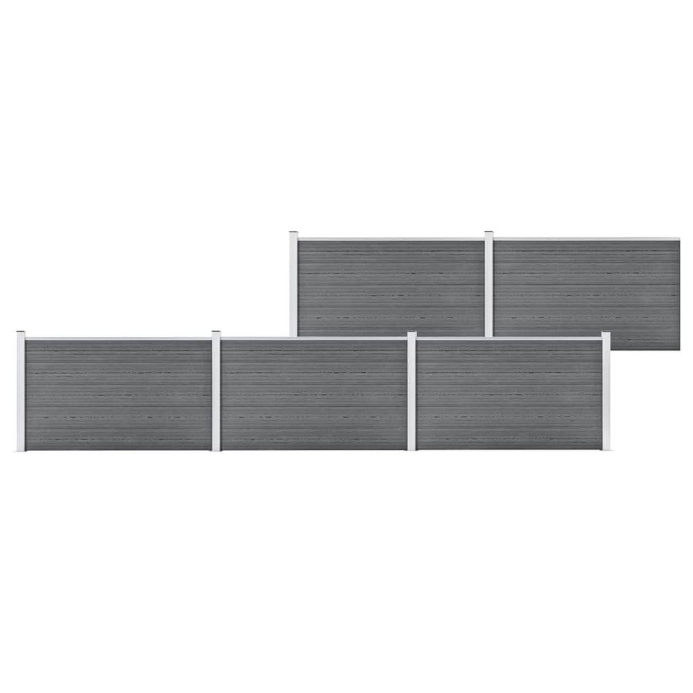 vidaXL Garden Fence WPC 872x106 cm Grey