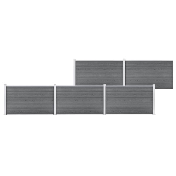 vidaXL Garden Fence WPC 872x106 cm Grey