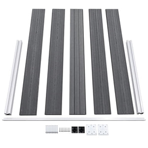 vidaXL Garden Fence WPC 872x106 cm Grey