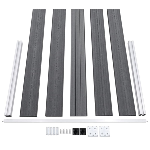 vidaXL Garden Fence WPC 872x106 cm Grey