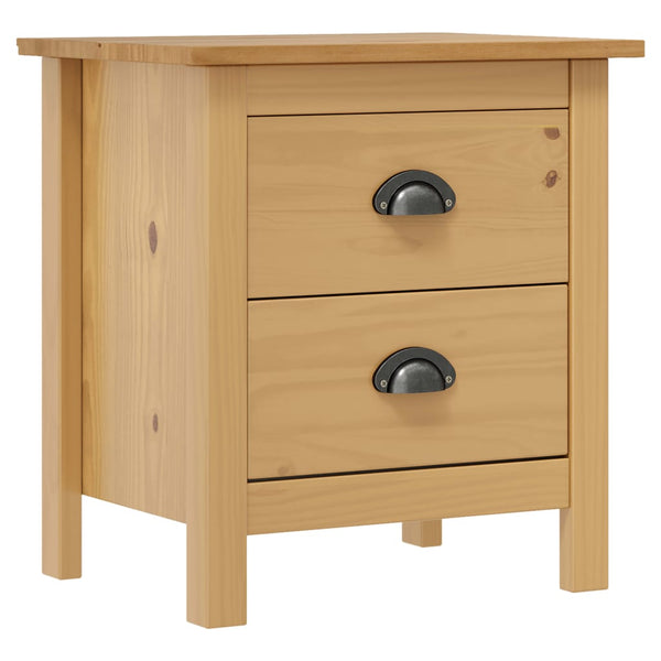vidaXL Bedside Table Hill 46x35x49.5 cm Solid Pine Wood