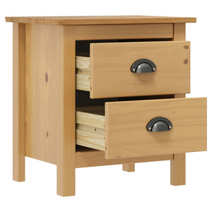 vidaXL Bedside Table Hill 46x35x49.5 cm Solid Pine Wood