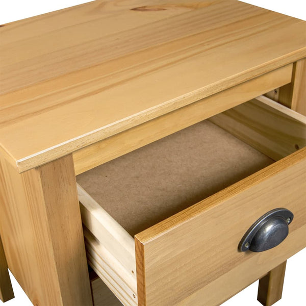 vidaXL Bedside Table Hill 46x35x49.5 cm Solid Pine Wood