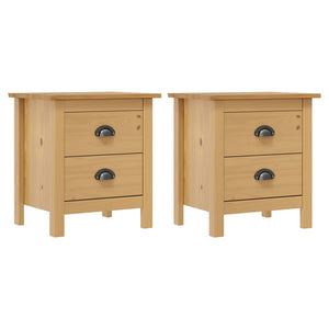 vidaXL Bedside Tables Hill 2 pcs. 46x35x49.5 cm Solid Pine Wood