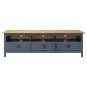 vidaXL TV Cabinet Hill Grey 158x40x47 cm Solid Pine Wood