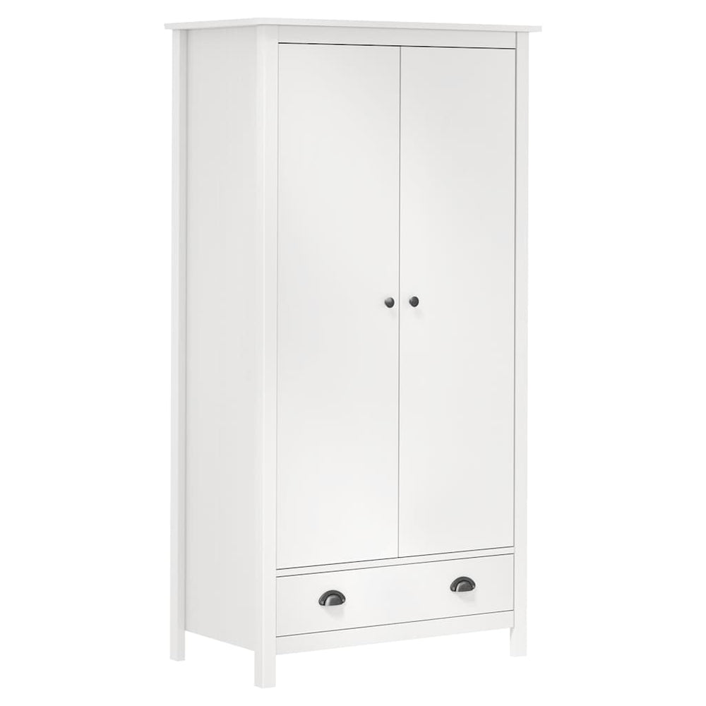 vidaXL 2-Door Wardrobe Hill White 89x50x170 cm Pine Wood