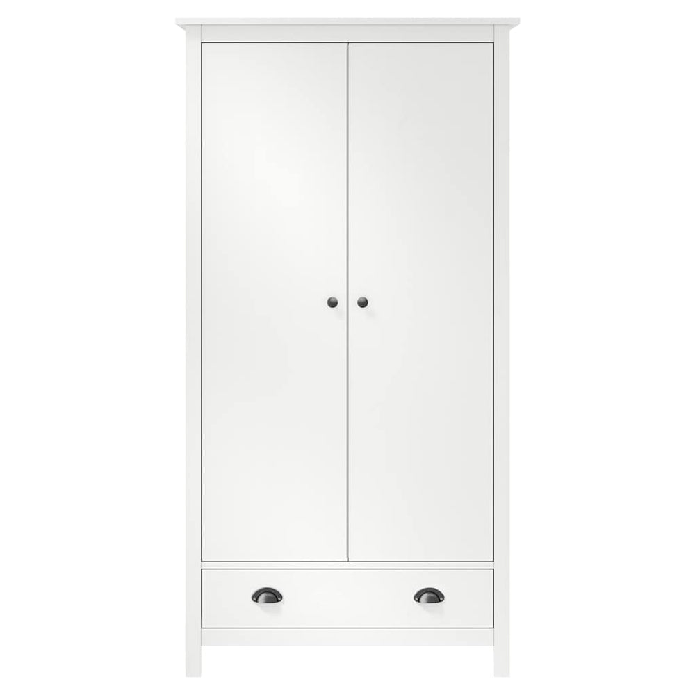 vidaXL 2-Door Wardrobe Hill White 89x50x170 cm Pine Wood