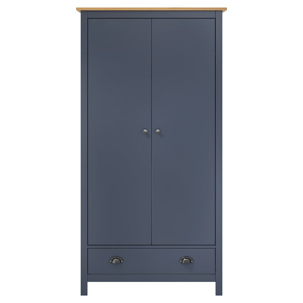 vidaXL 2-Door Wardrobe Hill Grey 89x50x170 cm Pinewood