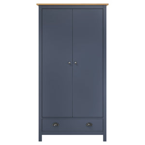 vidaXL 2-Door Wardrobe Hill Grey 89x50x170 cm Pinewood