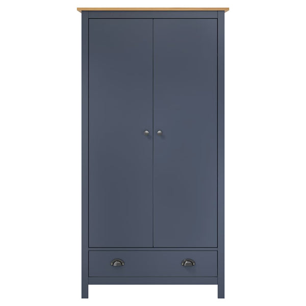 vidaXL 2-Door Wardrobe Hill Grey 89x50x170 cm Pinewood