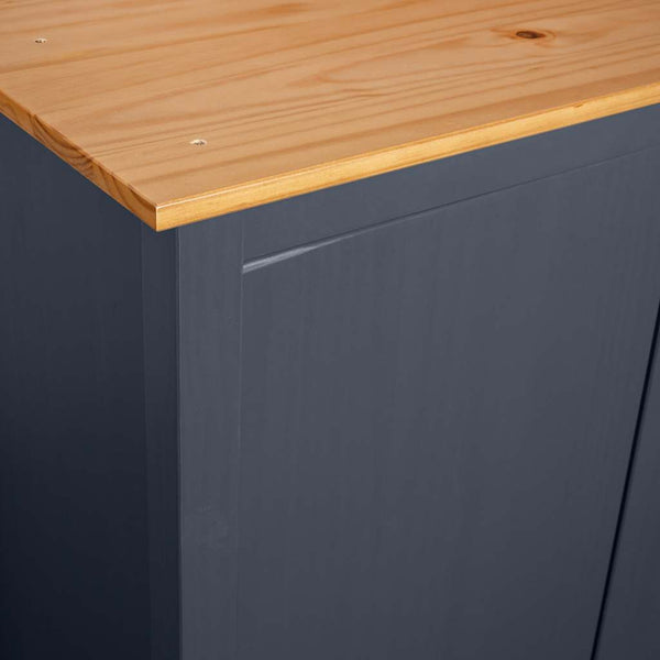 vidaXL 2-Door Wardrobe Hill Grey 89x50x170 cm Pinewood
