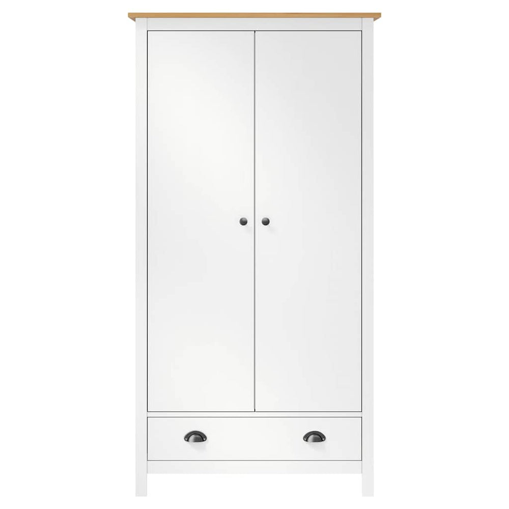 vidaXL 2-Door Wardrobe Hill White 89x50x170 cm Pine Wood