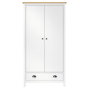 vidaXL 2-Door Wardrobe Hill White 89x50x170 cm Pine Wood