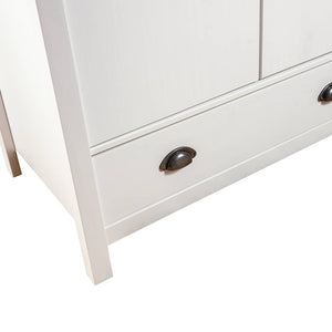 vidaXL 2-Door Wardrobe Hill White 89x50x170 cm Pine Wood