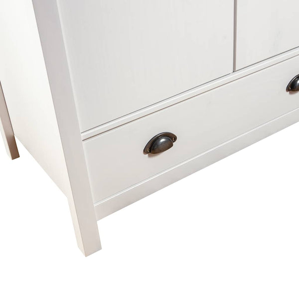 vidaXL 2-Door Wardrobe Hill White 89x50x170 cm Pine Wood