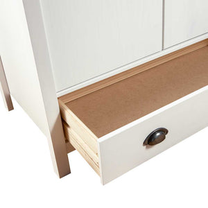 vidaXL 2-Door Wardrobe Hill White 89x50x170 cm Pine Wood