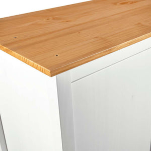 vidaXL 2-Door Wardrobe Hill White 89x50x170 cm Pine Wood