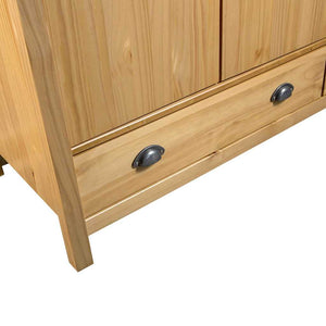 vidaXL Wardrobe with 3 Doors Hill 127x50x170cm Solid Pine Wood