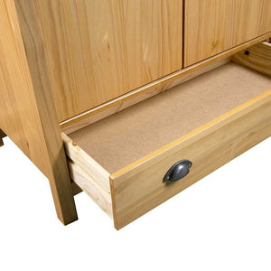 vidaXL Wardrobe with 3 Doors Hill 127x50x170cm Solid Pine Wood