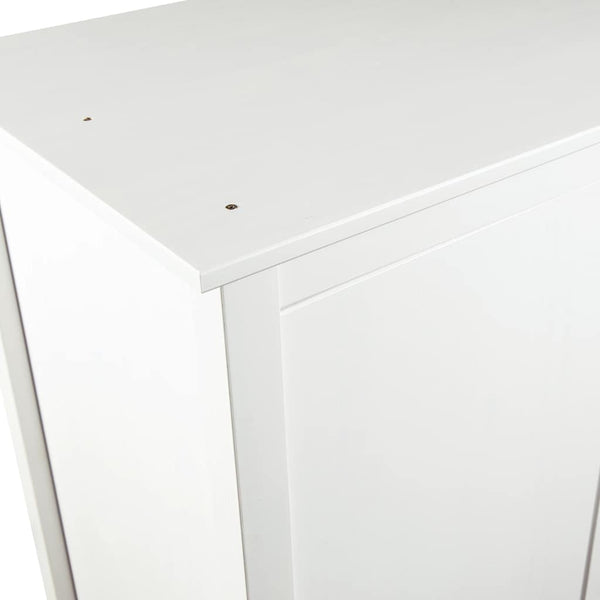 vidaXL Wardrobe with 3 Doors Hill White 127x50x170 cm Pinewood