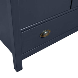 vidaXL 3-Door Wardrobe Hill Grey 127x50x170 cm Pine Wood