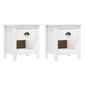 vidaXL Bedside Cabinets 2 pcs. Hill 46x35x49.5 cm Solid Pine Wood