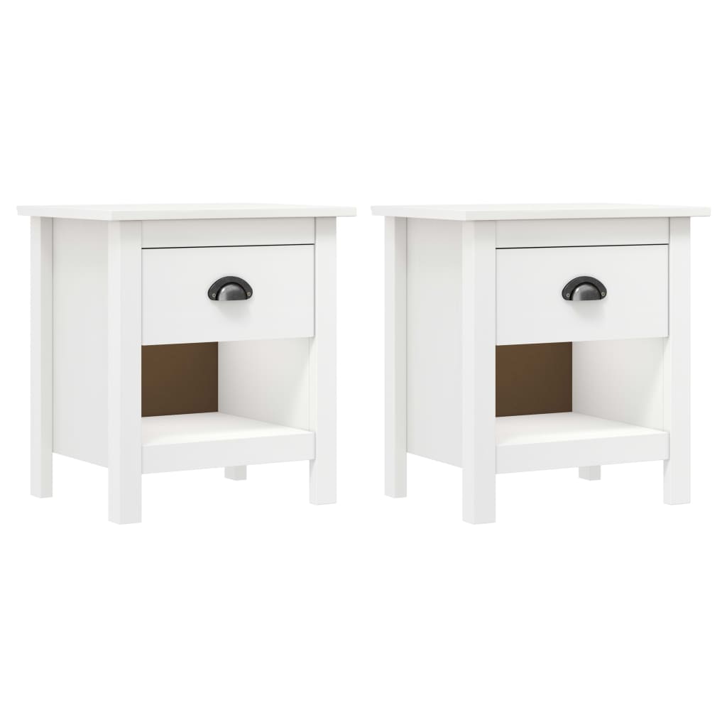 vidaXL Bedside Cabinets 2 pcs. Hill 46x35x49.5 cm Solid Pine Wood