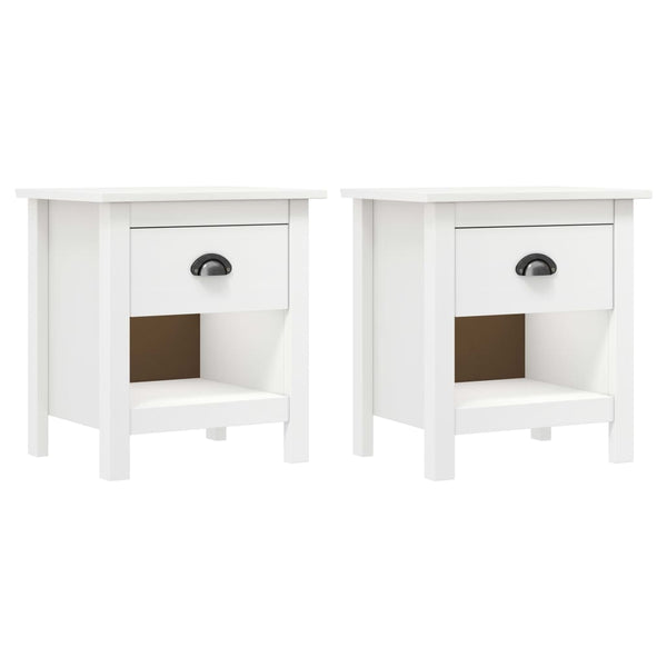 vidaXL Bedside Cabinets 2 pcs. Hill 46x35x49.5 cm Solid Pine Wood