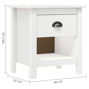 vidaXL Bedside Cabinets 2 pcs. Hill 46x35x49.5 cm Solid Pine Wood