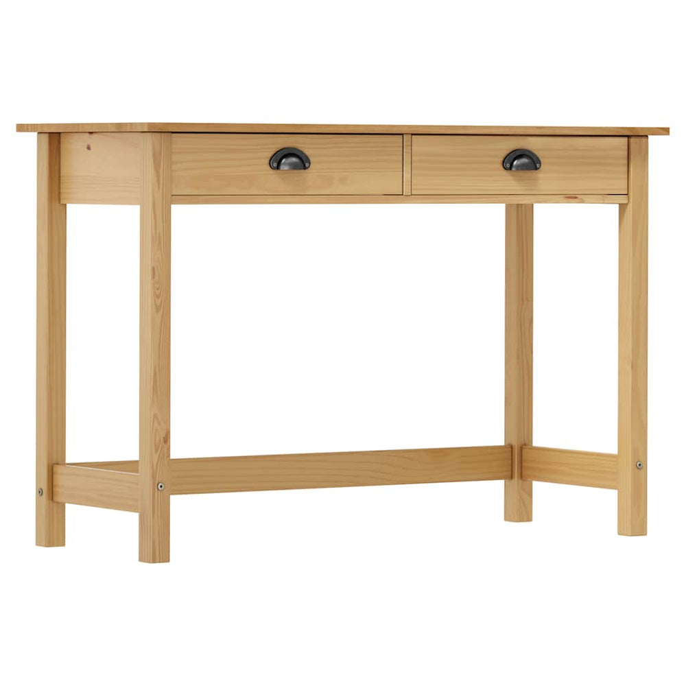 vidaXL Hill Console Table with 2 Drawers 110x45x74 cm Pine Wood