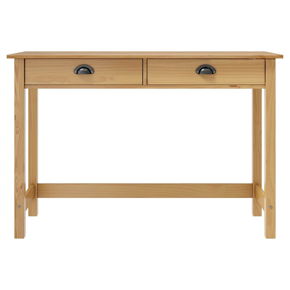 vidaXL Hill Console Table with 2 Drawers 110x45x74 cm Pine Wood