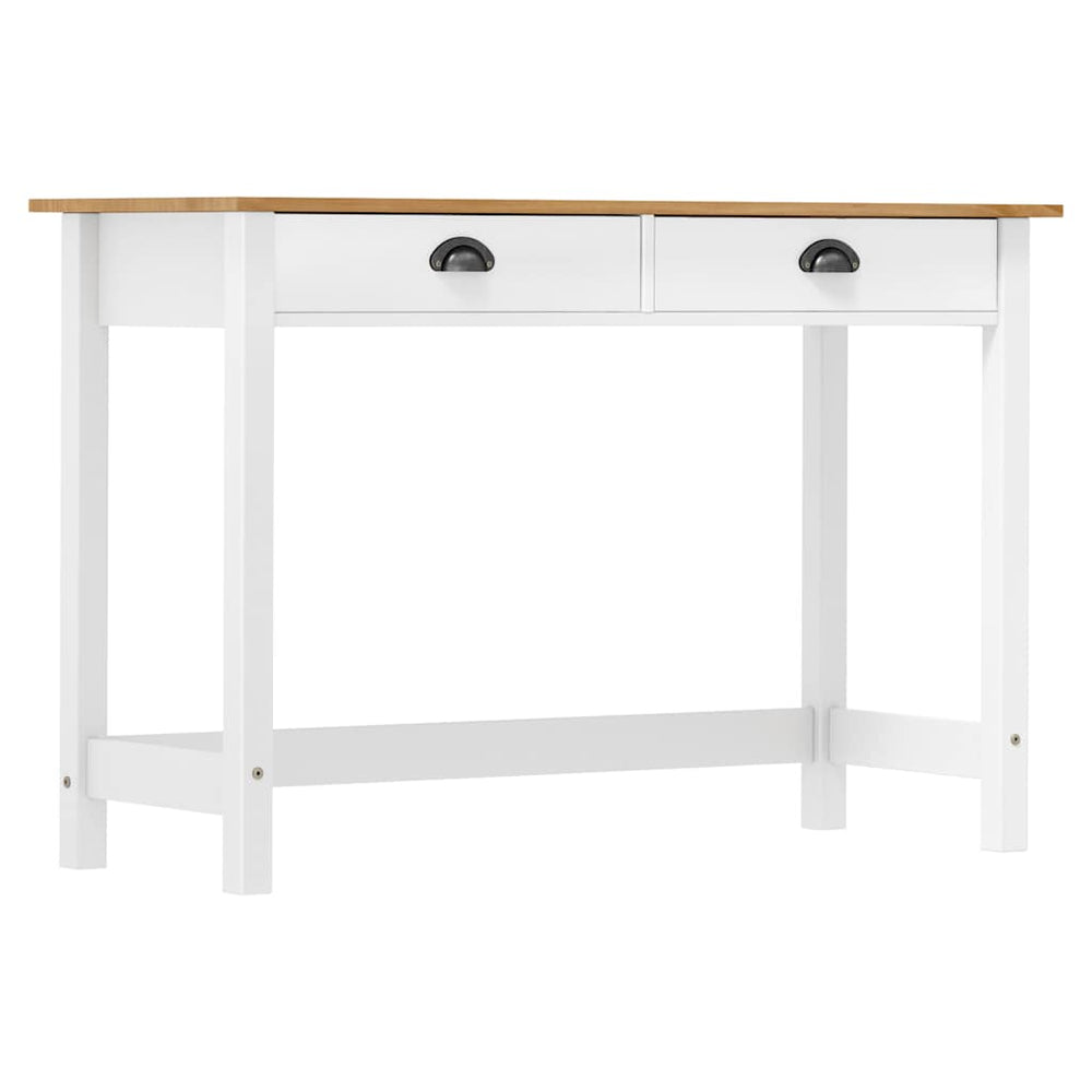 vidaXL Hill Console Table with 2 Drawers 110x45x74 cm Pine Wood
