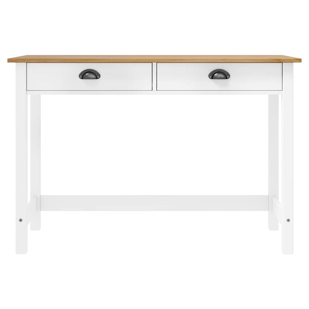 vidaXL Hill Console Table with 2 Drawers 110x45x74 cm Pine Wood