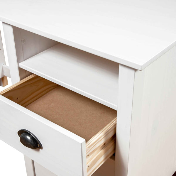 vidaXL Desk Hill with 3 Drawers 120x50x74 cm Pinewood