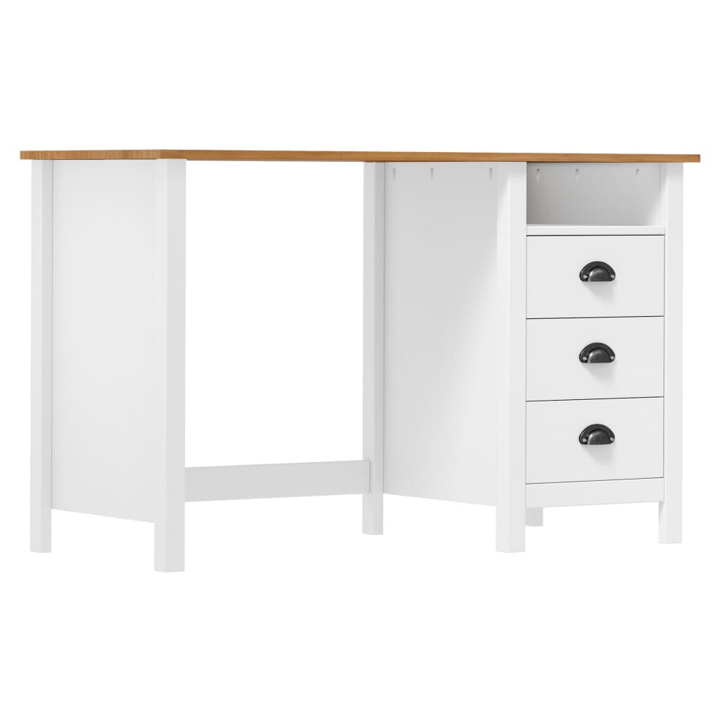 vidaXL Desk Hill with 3 Drawers 120x50x74 cm Pine Wood