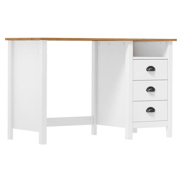 vidaXL Desk Hill with 3 Drawers 120x50x74 cm Pine Wood