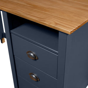 vidaXL Hill Desk Grey 150x50x74 cm Solid Pine Wood
