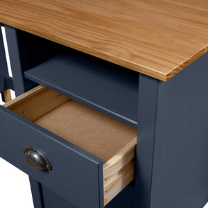 vidaXL Hill Desk Grey 150x50x74 cm Solid Pine Wood
