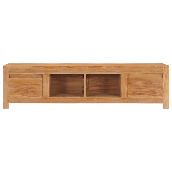 vidaXL TV Cabinet 115x30x35 cm Solid Teak Wood